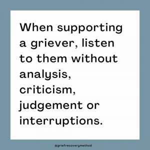 grief loss listening skills 